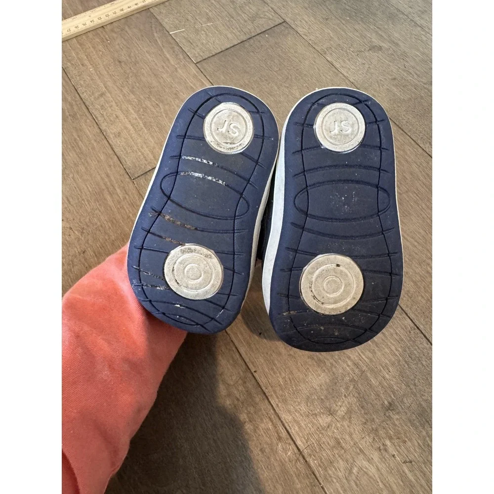 Stride Rite 360 Benji Boat‎ Shoes Toddler Boys Size 4 Blue Nautical Slip On